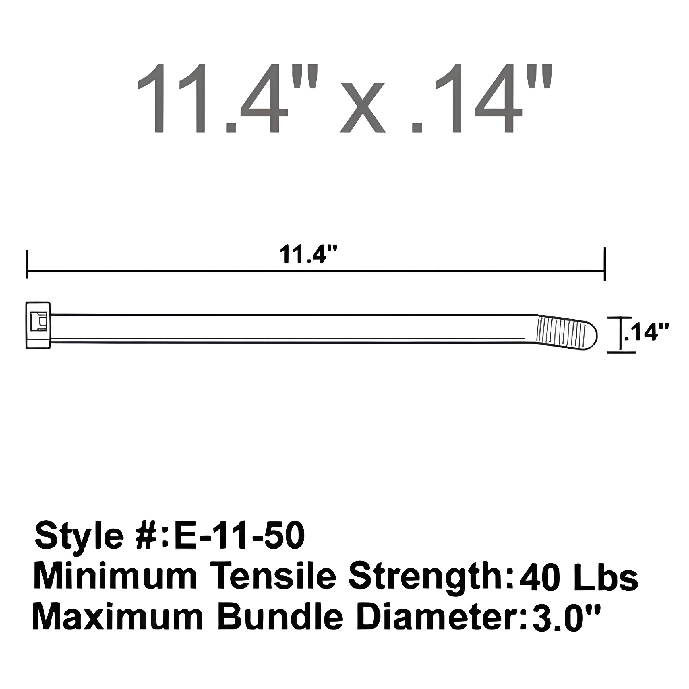 Tach-It Cable Ties E-11-50