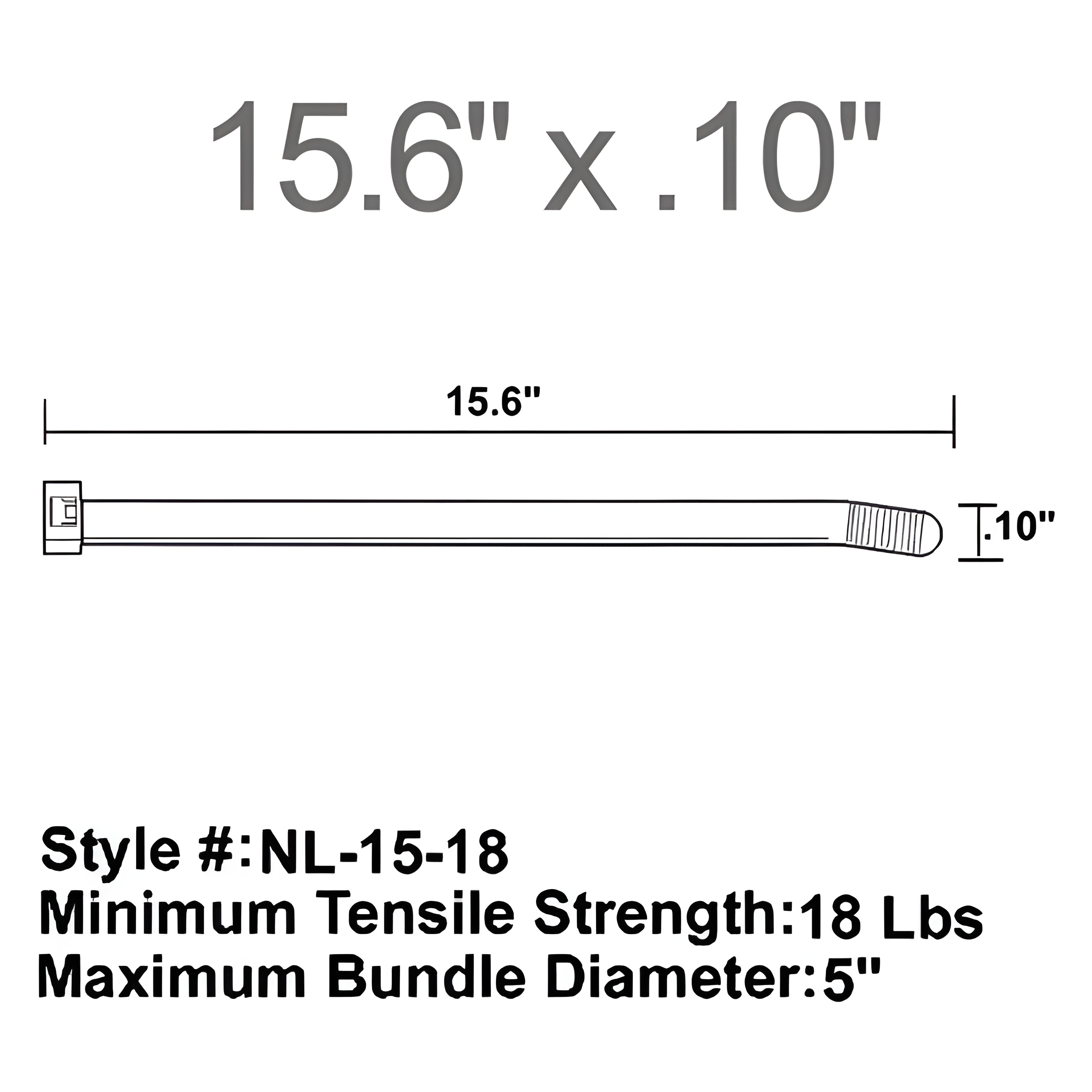 Tach-It Cable Ties NL-15-18