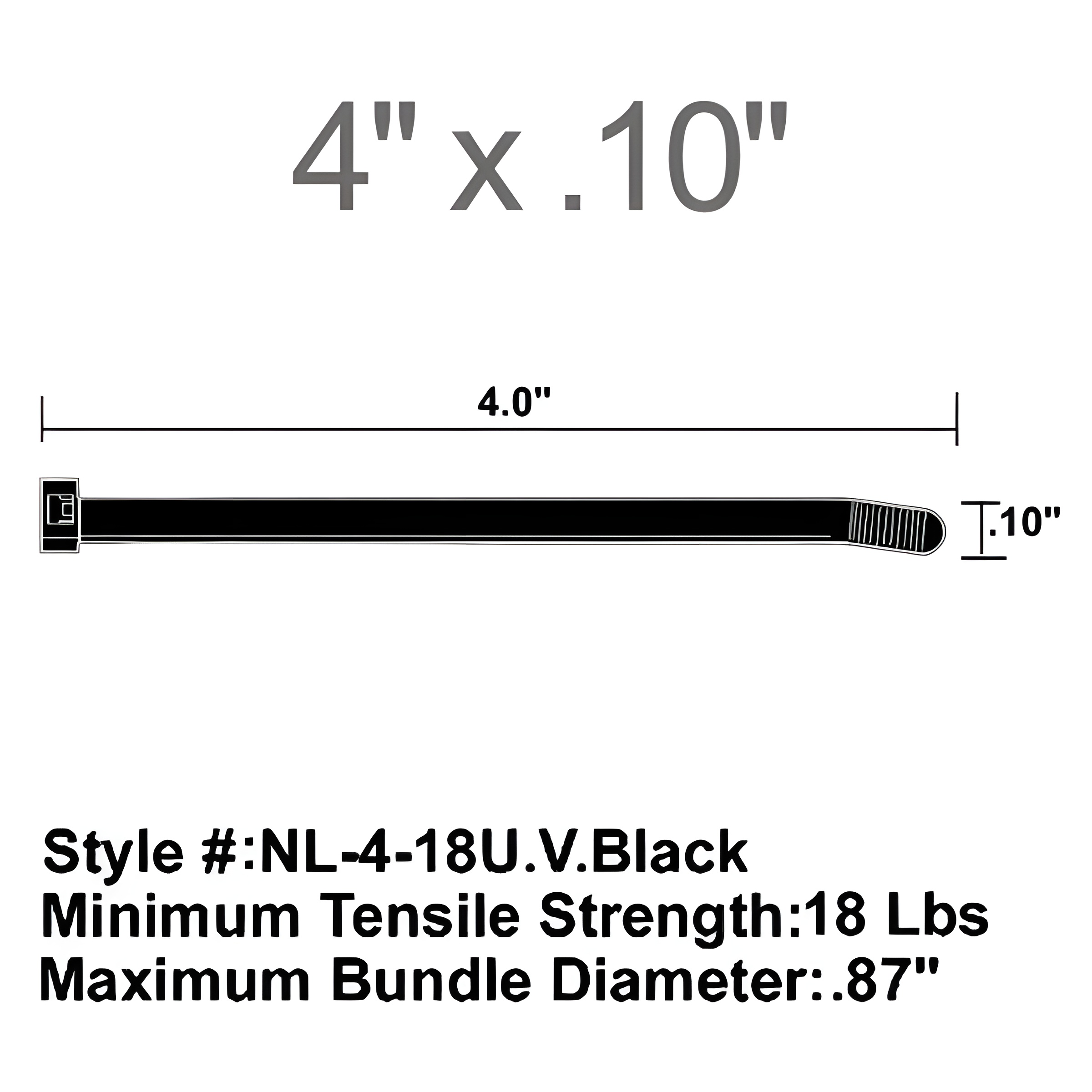 Tach-It UV Cable Ties NL-4-18-UV