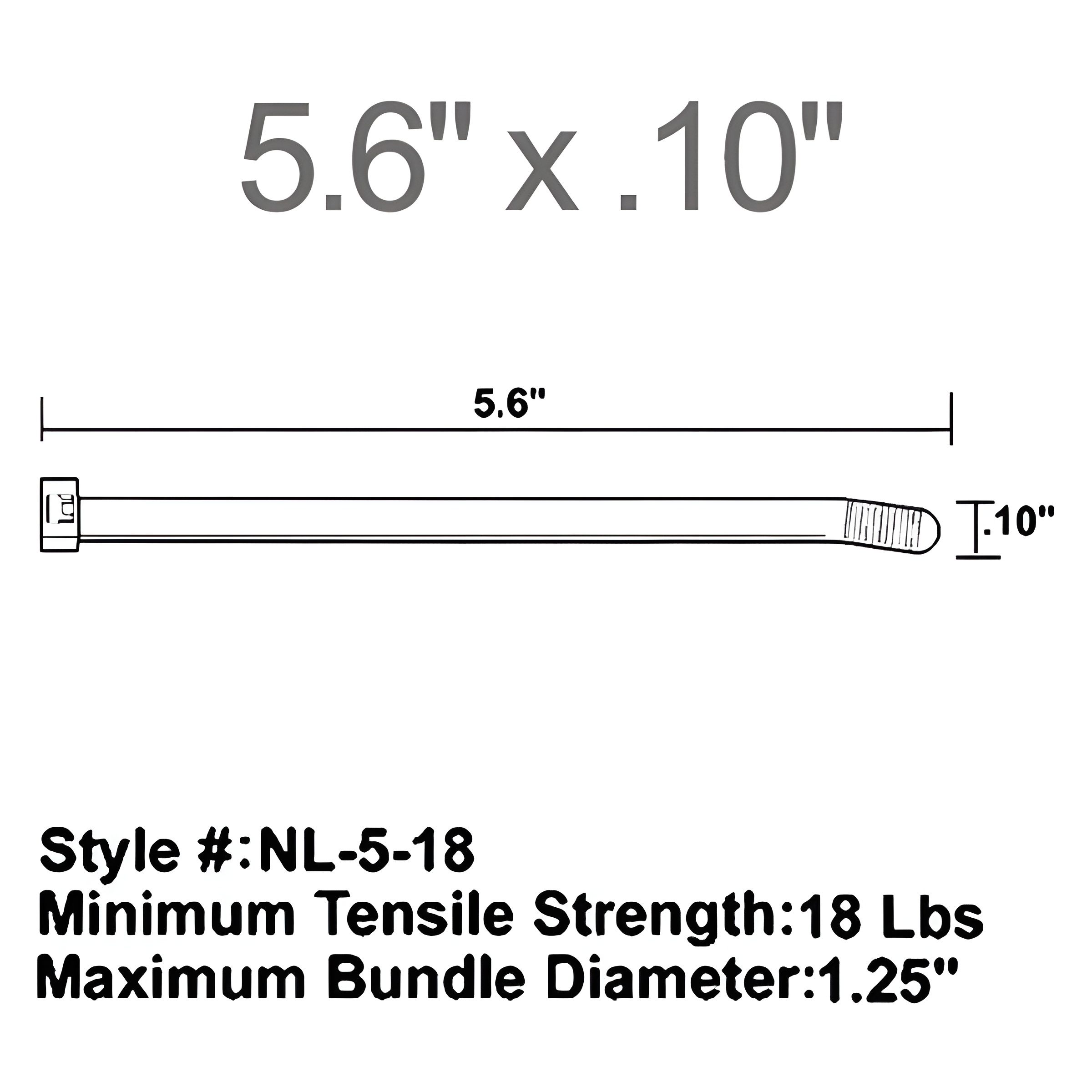 Tach-It Cable Ties NL-5-18