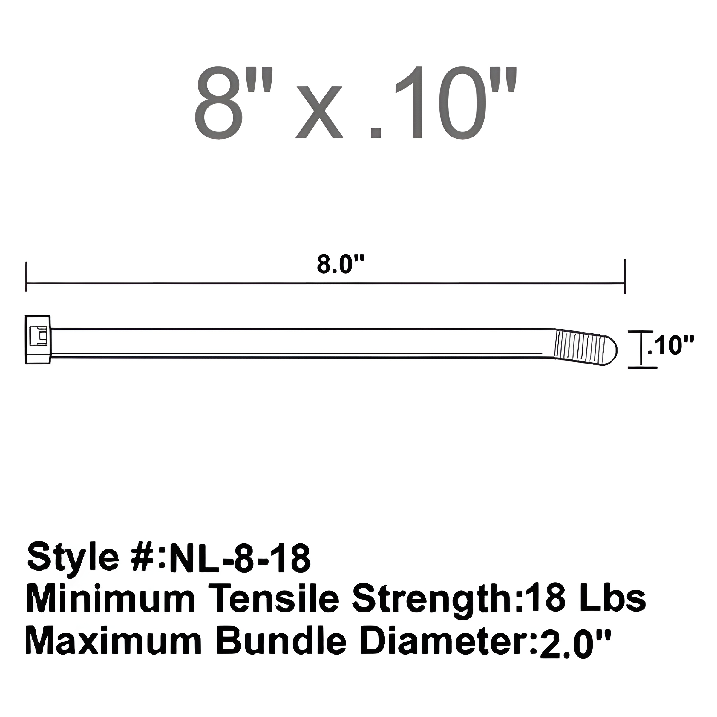 Tach-It Cable Ties
 NL-8-18