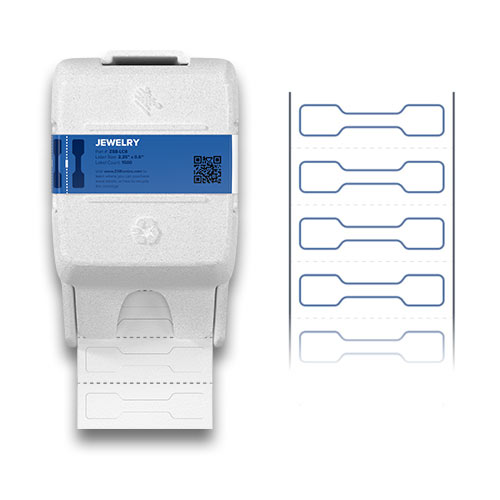 Zebra 2.25x0.5  DT Label [Premium Top Coated, Perforated] ZSB-LC8