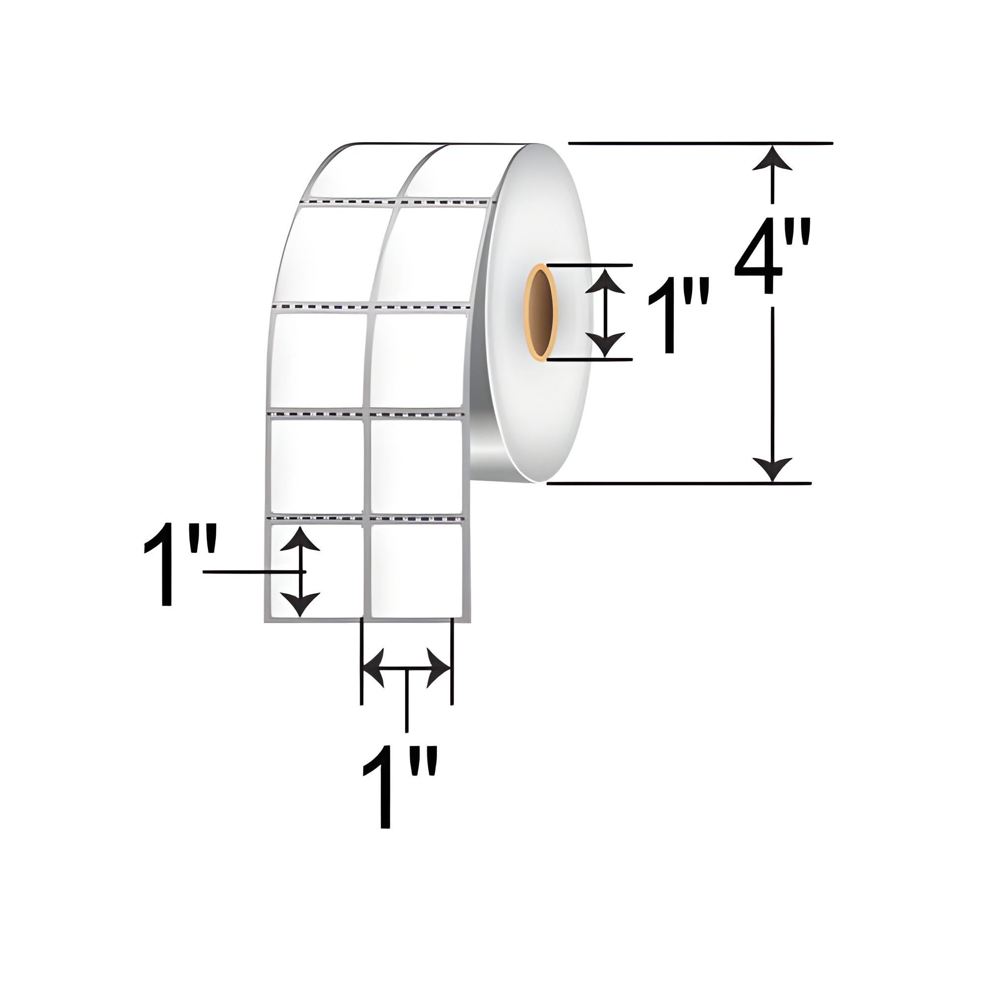 Barcodefactory 1x1  DT Label [Premium Top Coated, 2up, Perforated] RD-1-1-2750-1