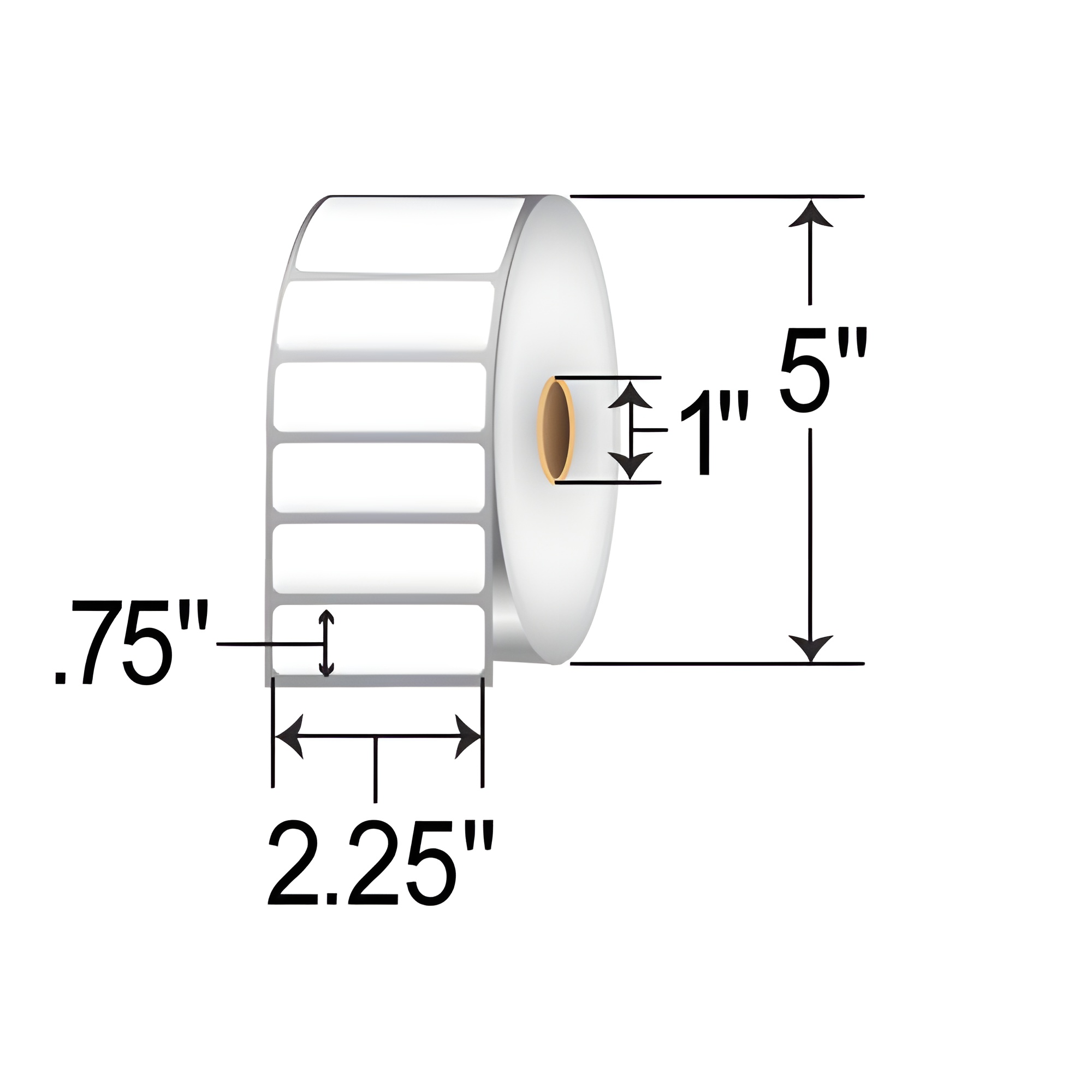 Thermamark 2.25x0.75  DT Label [Premium Top Coated, Perforated] RDT4-225075-1P