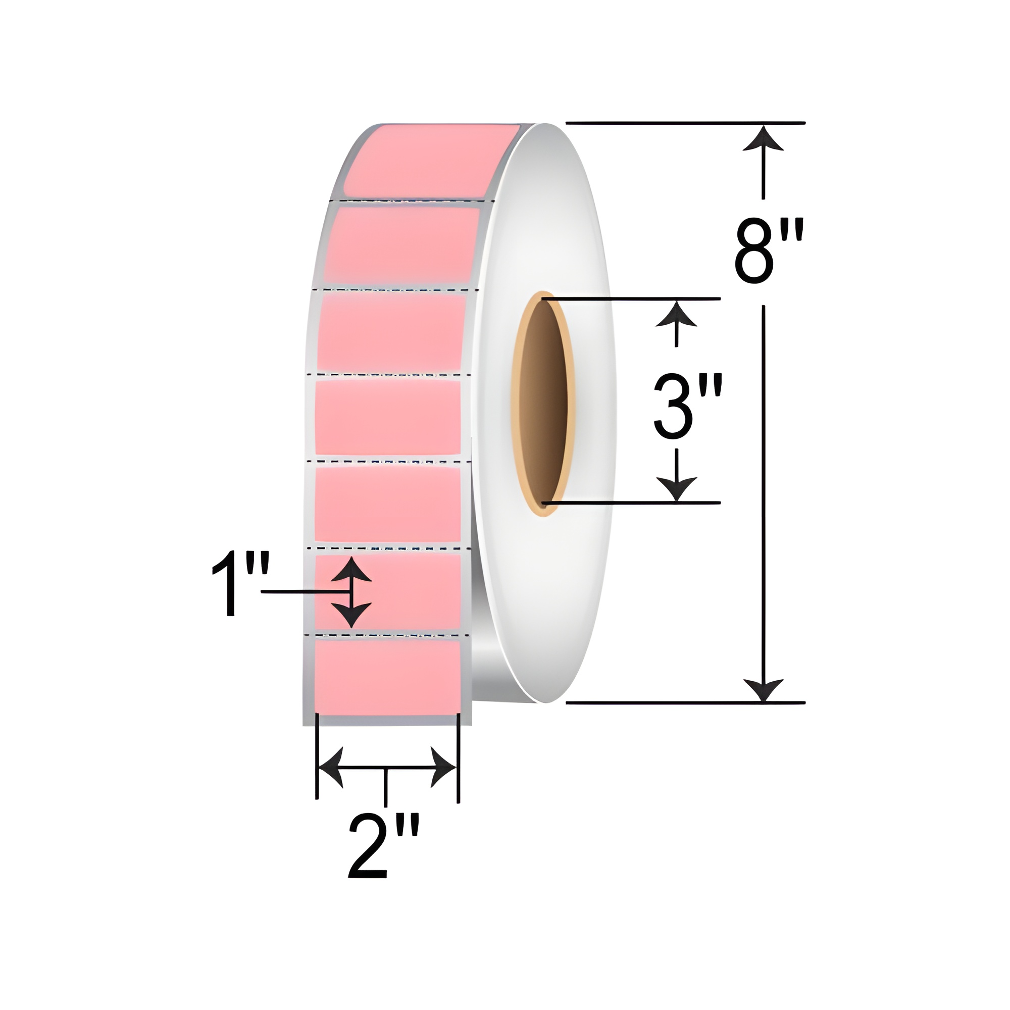 Barcodefactory 2x1  TT Label [Perforated, Pink] RFC-2-1-5500-PK