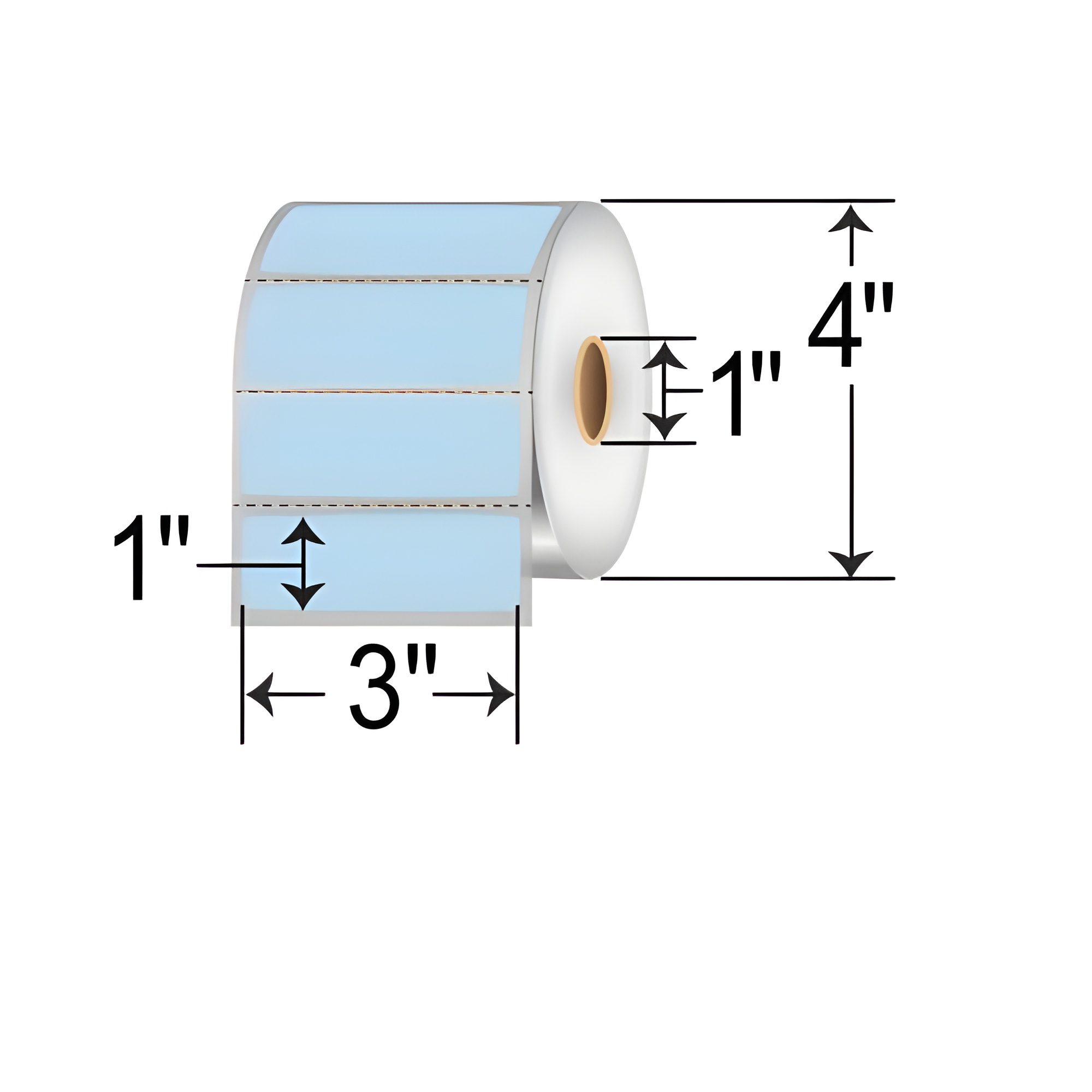 Barcodefactory 3x1  TT Label [Perforated, Blue] RFC-3-1-1375-BL