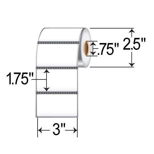 Barcodefactory 3x1.75  DT Label [Perforated, for Mobile] L-VDU-30171P25