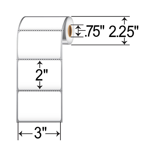 Zebra LV-10015341 2.25 x 1.25 Barcode Labels