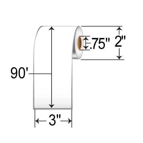 Thermamark 3x90' Inkjet Label [Non-Perforated] TMK-RA3CM290