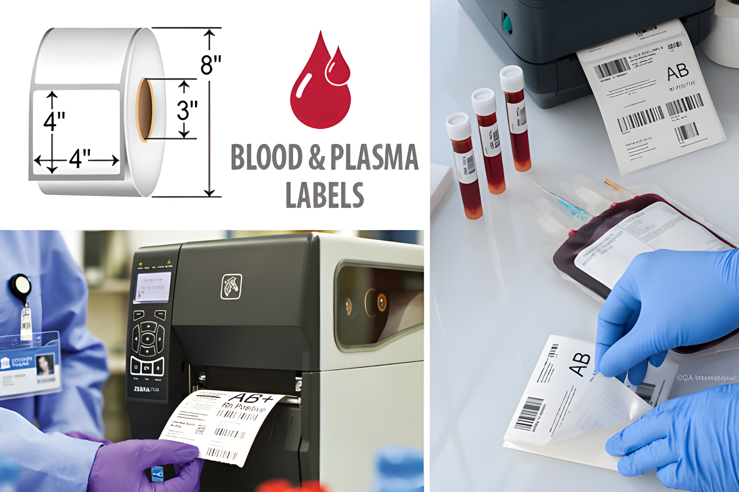 Blood and Plasma Bag Labels
