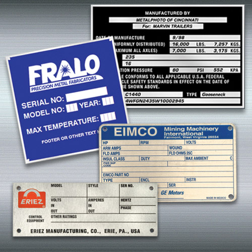 Durable Metallic Name Plates