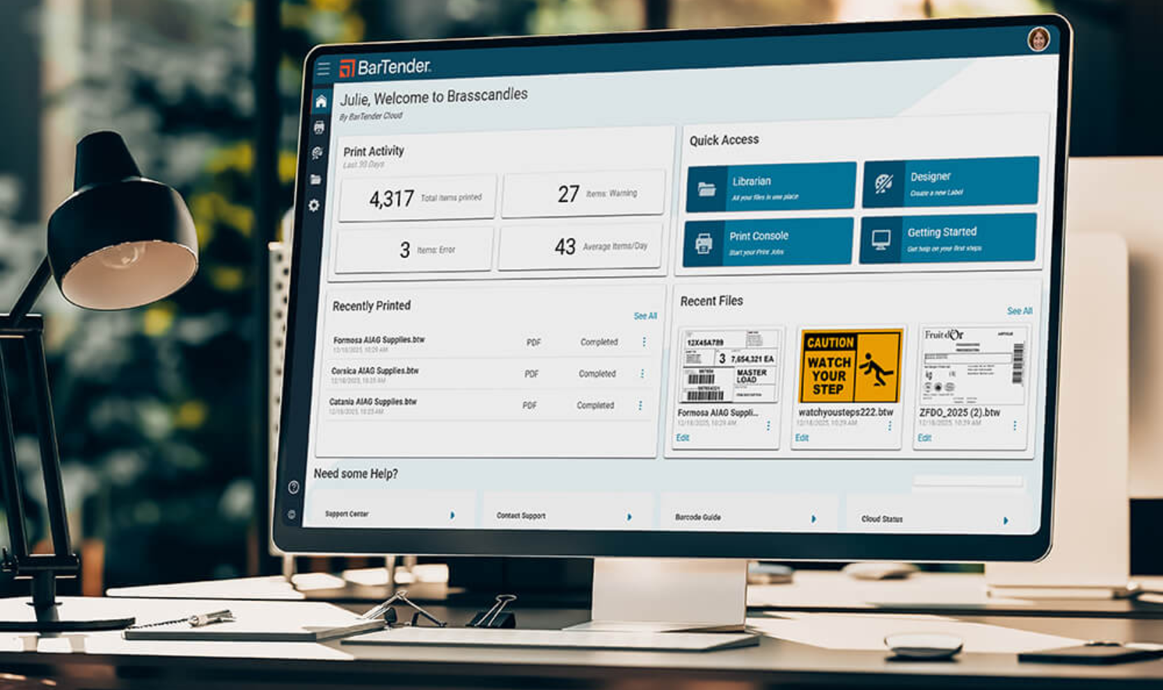 BarTender software