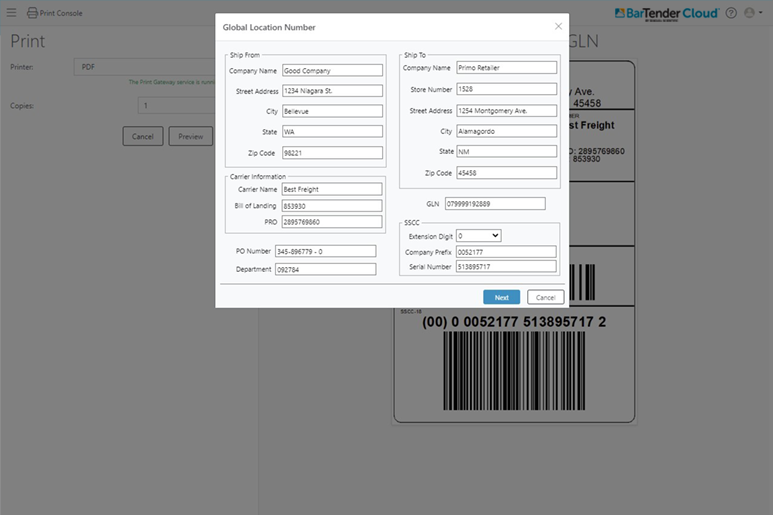 Connect your Data Easily with Bartender Cloud