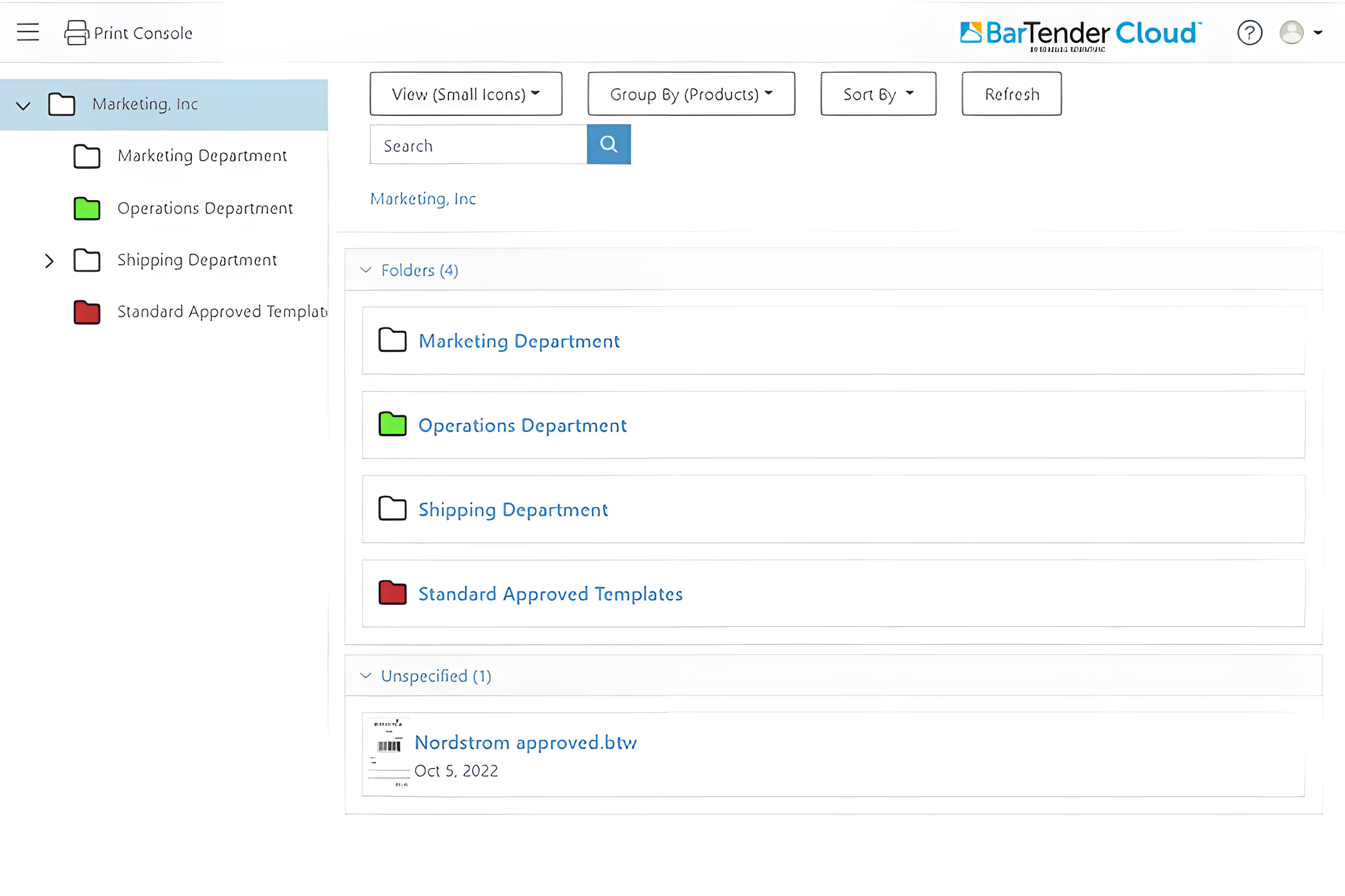 Print and Manage - Standardize
