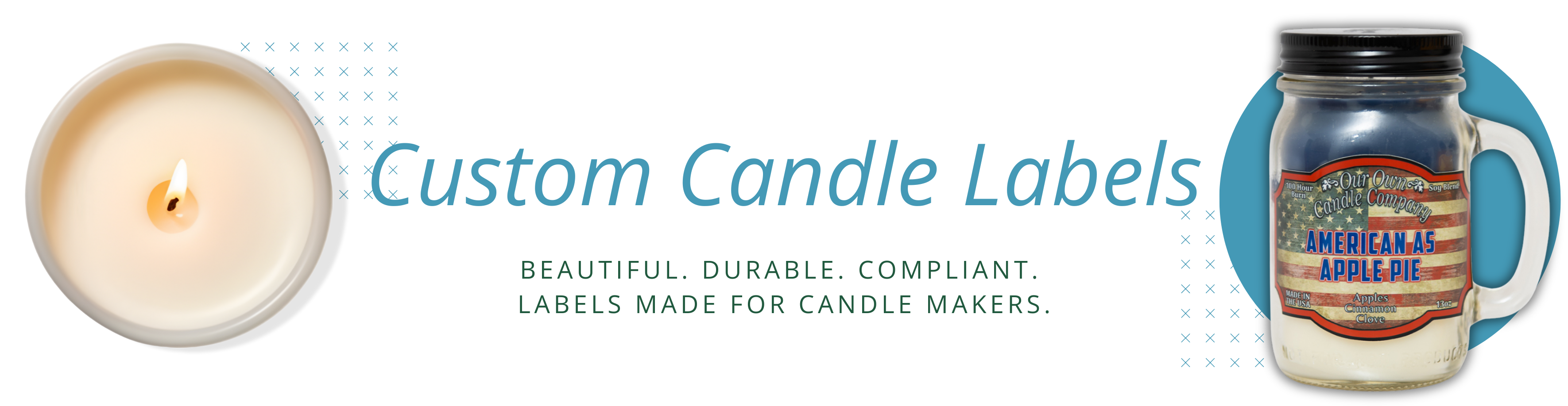Custom Candle Label Banner