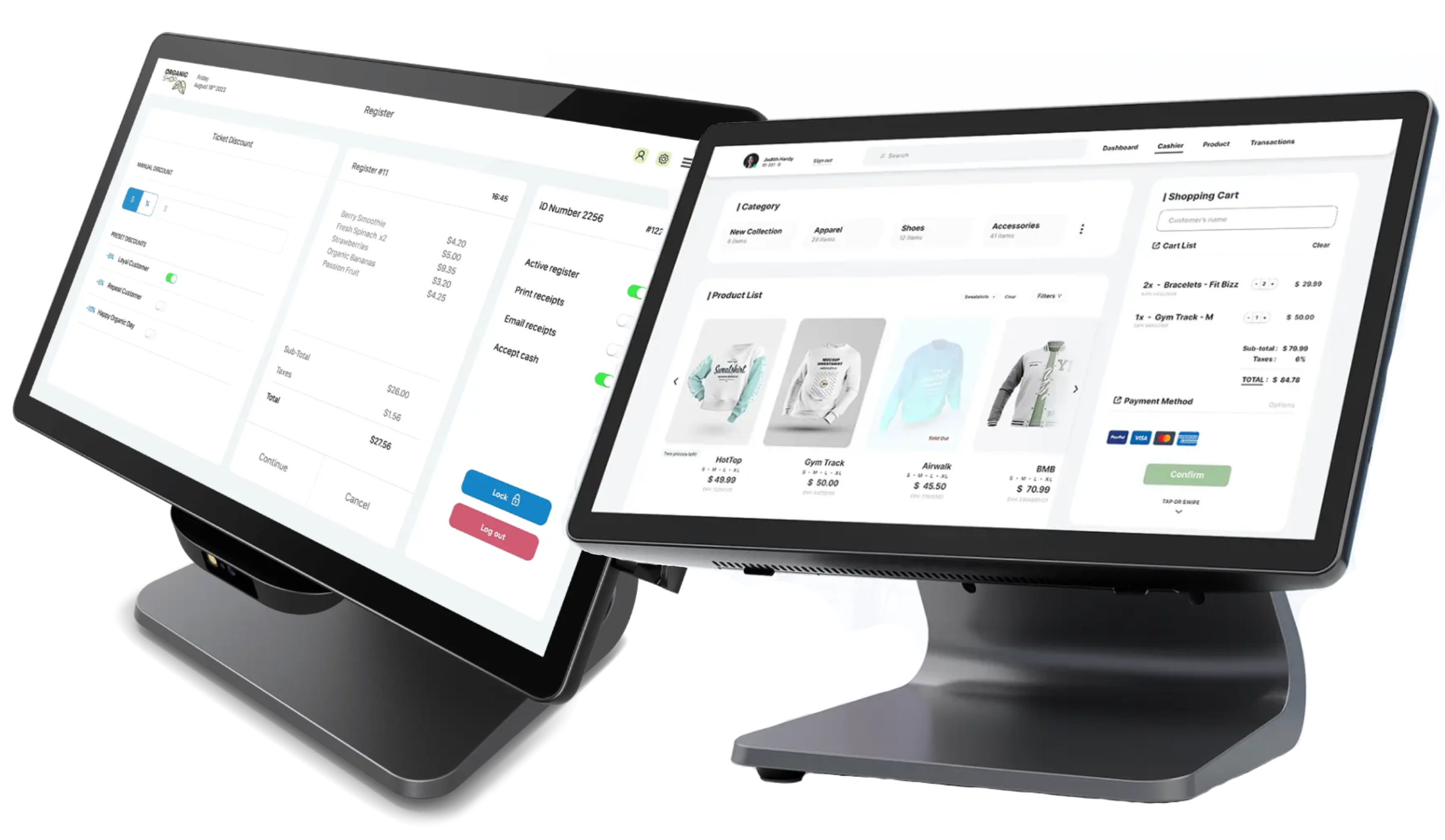 Elo touchscreen POS workstation