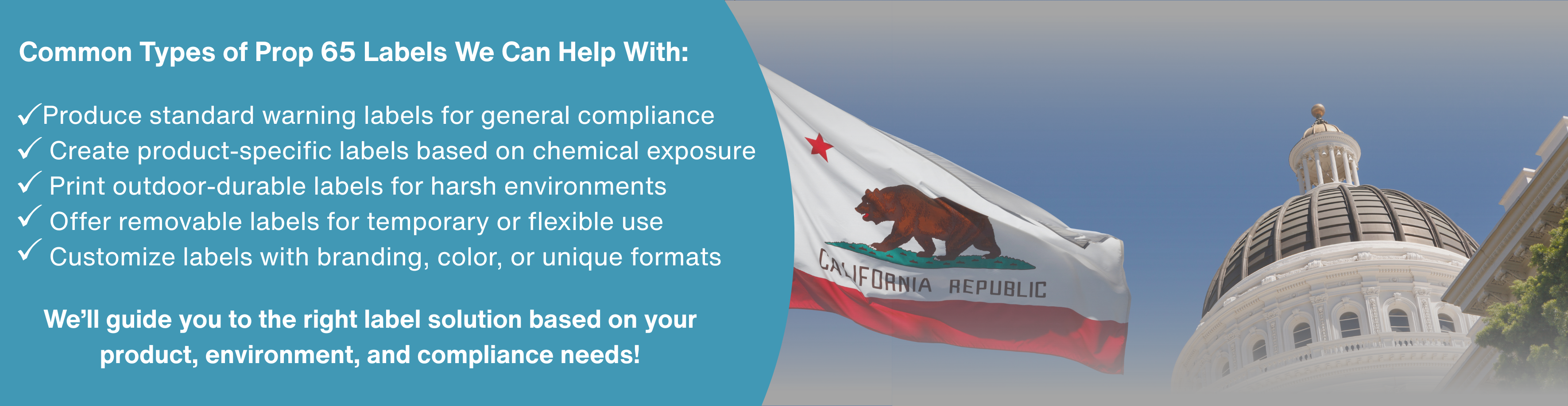 Prop 65 Labels for Warning