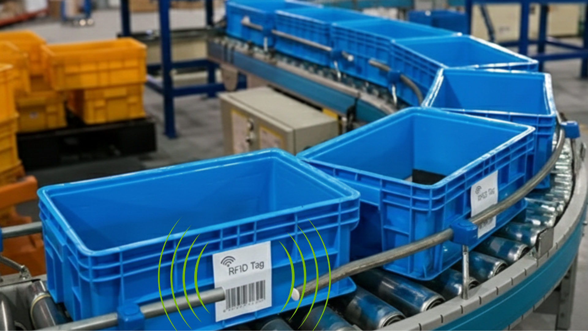 RFID labels applied to returnable transport item containers for long-life tracking