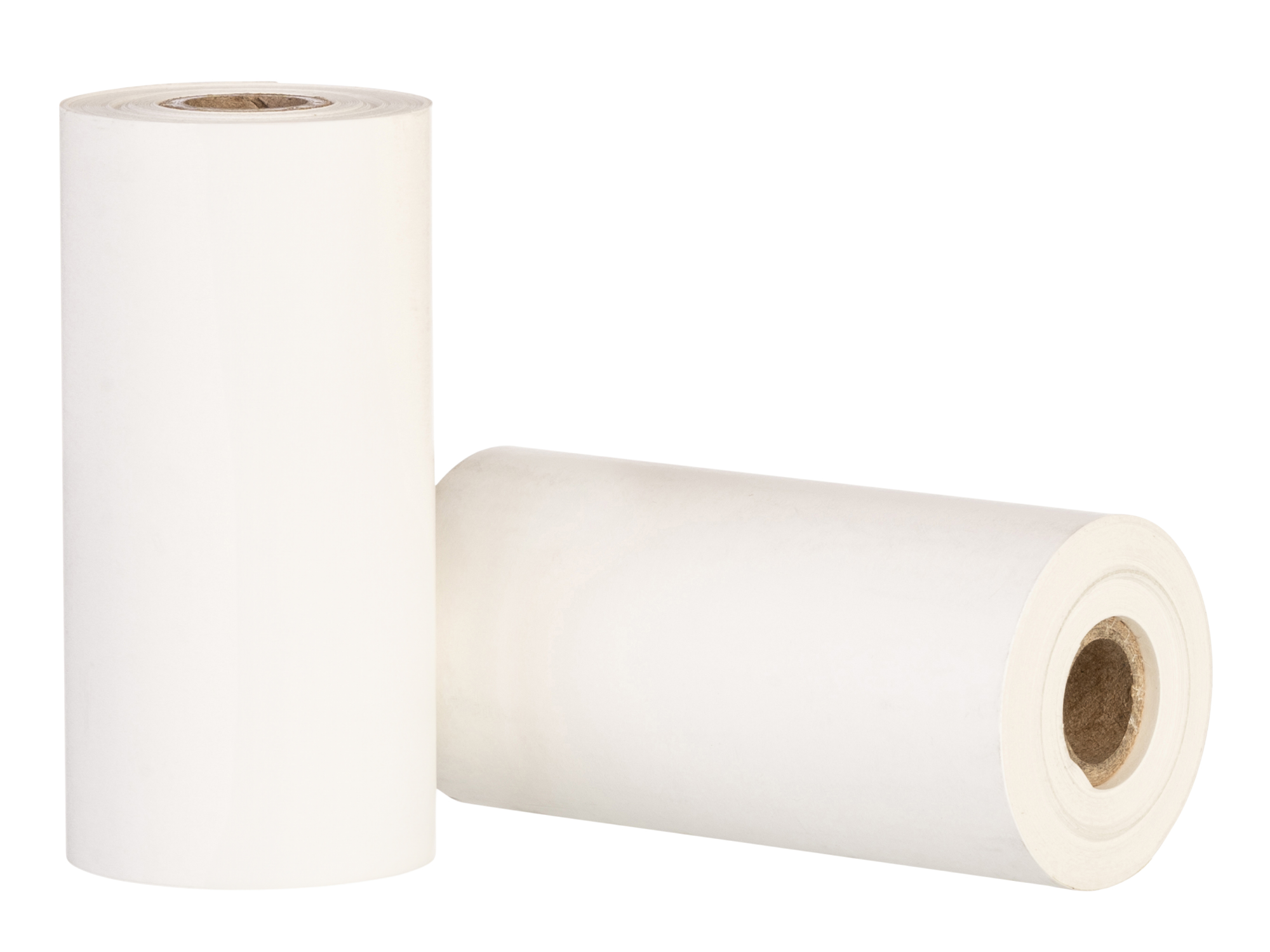 Stock of receipt paper rolls ready for business use