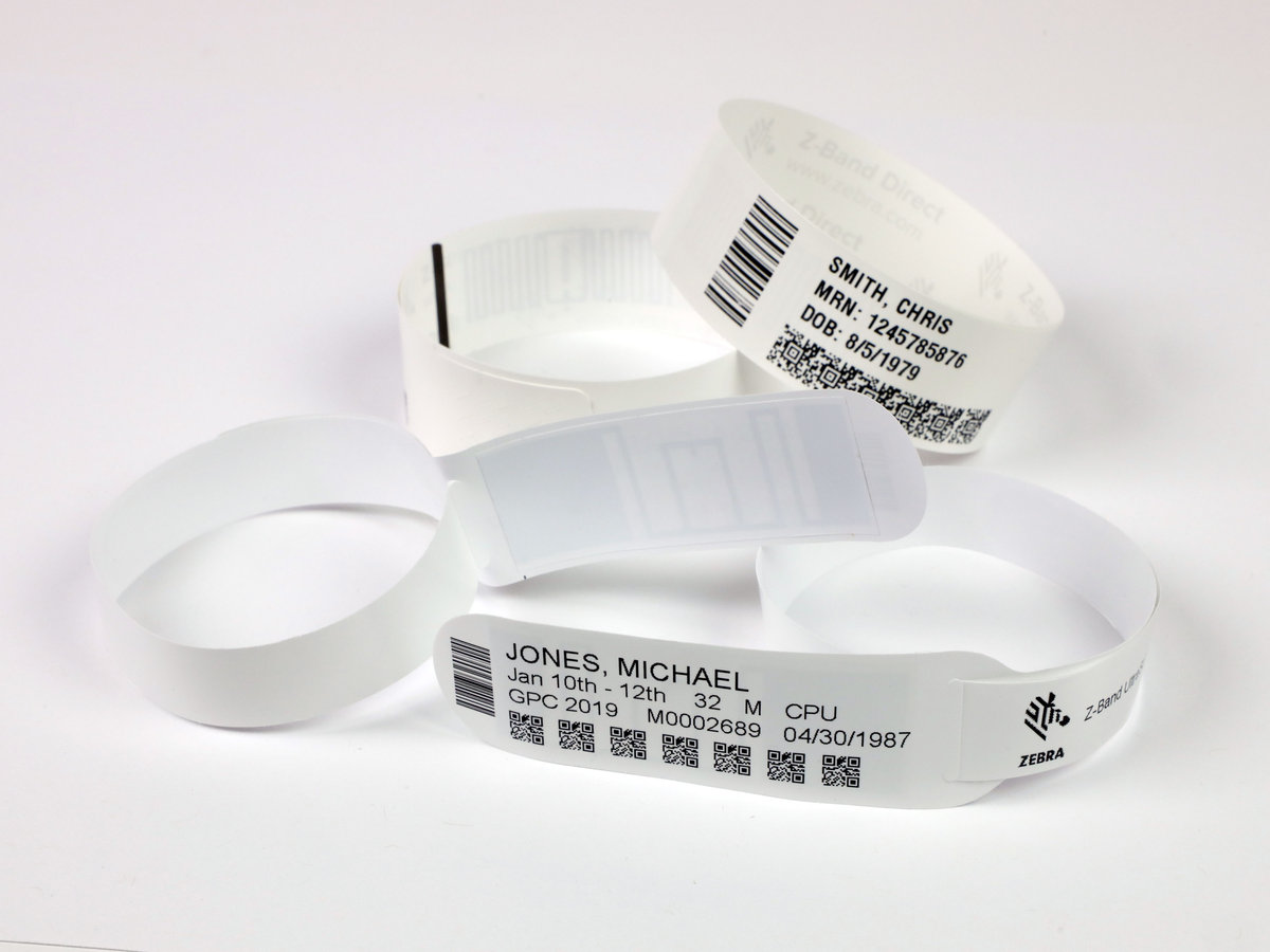 Zebra Z-Band UHF RFID healthcare wristbands