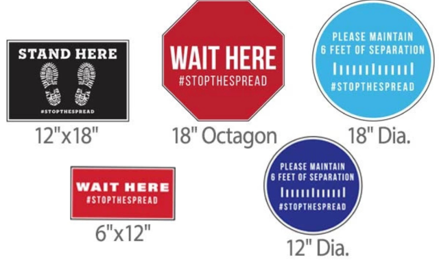 Social Distancing Stock Floor Graphics thumbnail